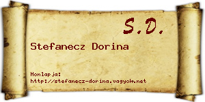 Stefanecz Dorina névjegykártya