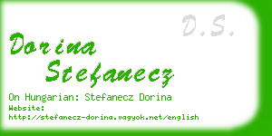 dorina stefanecz business card